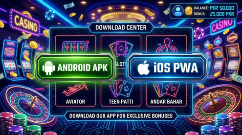 Main screen of Rumi Slots download page for PK players